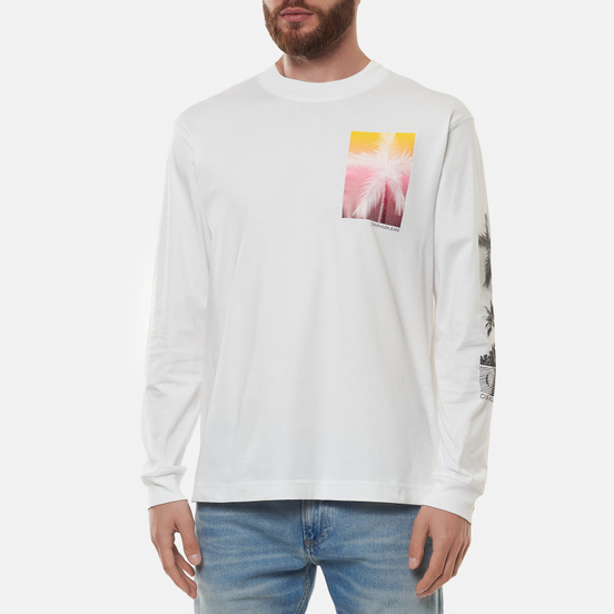 Мужской лонгслив Calvin Klein Jeans Organic Cotton Bright White
