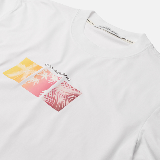 Мужская футболка Calvin Klein Jeans Organic Cotton Palm Print Bright White