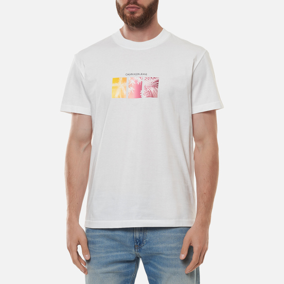Мужская футболка Calvin Klein Jeans Organic Cotton Palm Print Bright White