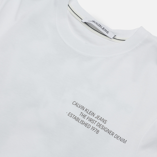 Мужская футболка Calvin Klein Jeans Reptile Back Graphic Bright White
