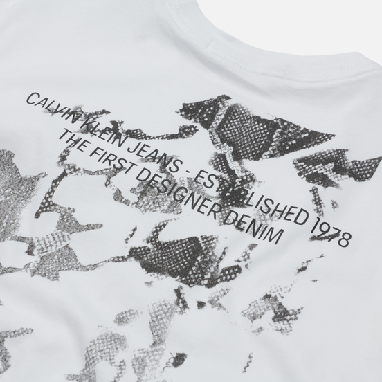 Мужская футболка Calvin Klein Jeans Reptile Back Graphic Bright White
