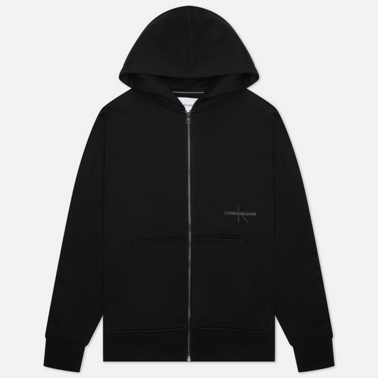 Мужская толстовка Calvin Klein Jeans Off Placed Iconic Zip Hoodie Black