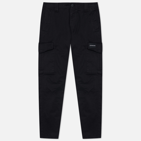 Мужские брюки Calvin Klein Jeans Skinny Washed Cargo, цвет чёрный, размер 36/32