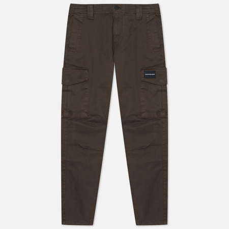 Мужские брюки Calvin Klein Jeans Skinny Washed Cargo, цвет оливковый, размер 34/32