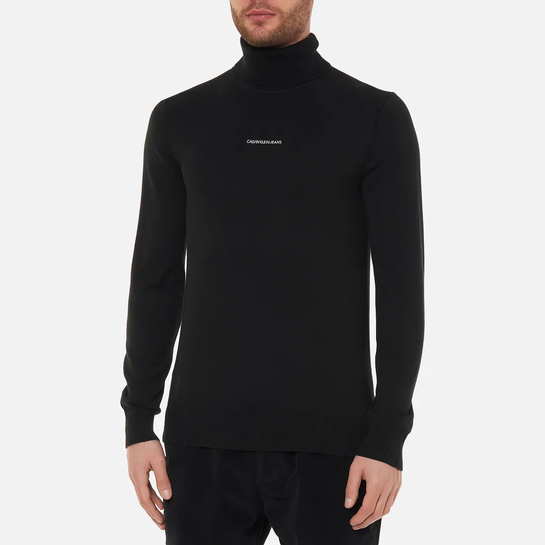 Calvin Klein Jeans Мужская водолазка Micro Branding Roll Neck