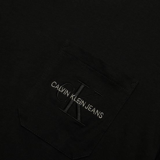 Мужская футболка Calvin Klein Jeans Monogram Embroidery Pocket Black