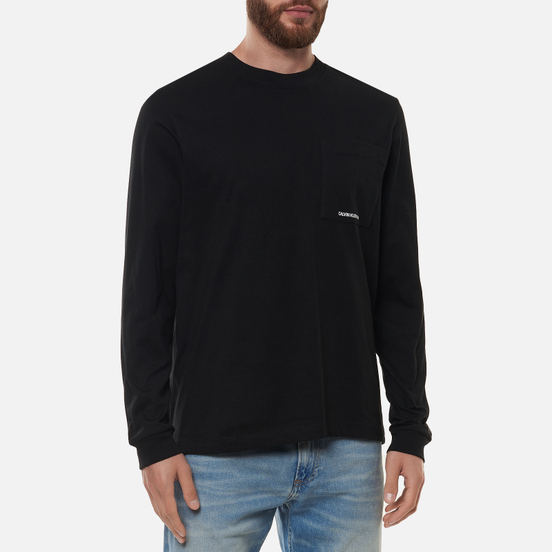 Мужской лонгслив Calvin Klein Jeans Organic Cotton Essentials Black