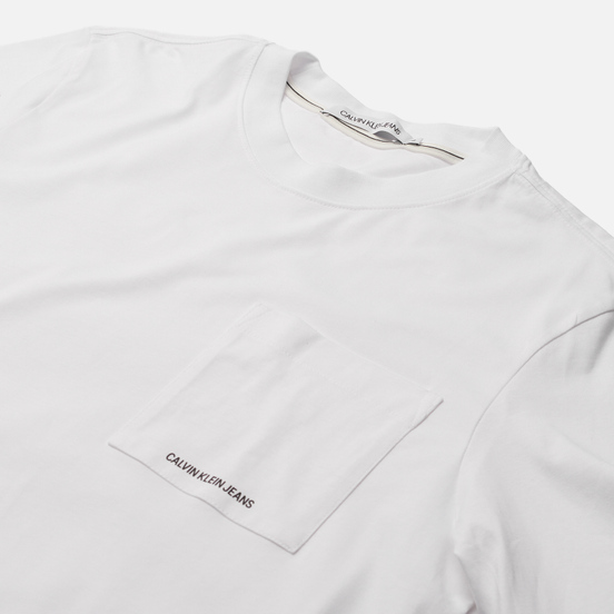 Мужской лонгслив Calvin Klein Jeans Organic Cotton Essentials Bright White