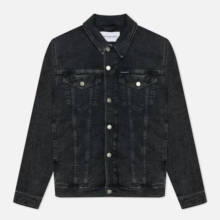 Мужская джинсовая куртка Calvin Klein Jeans Modern Essential Denim, цвет чёрный, размер M