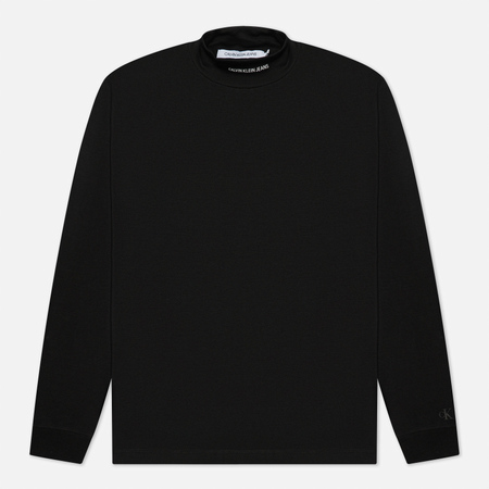 Мужской лонгслив Calvin Klein Jeans Micro Branding High Neck, цвет чёрный, размер XL