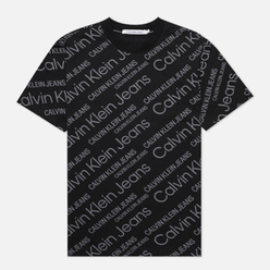 Мужская футболка Calvin Klein Jeans Relaxed All-Over Logo Black