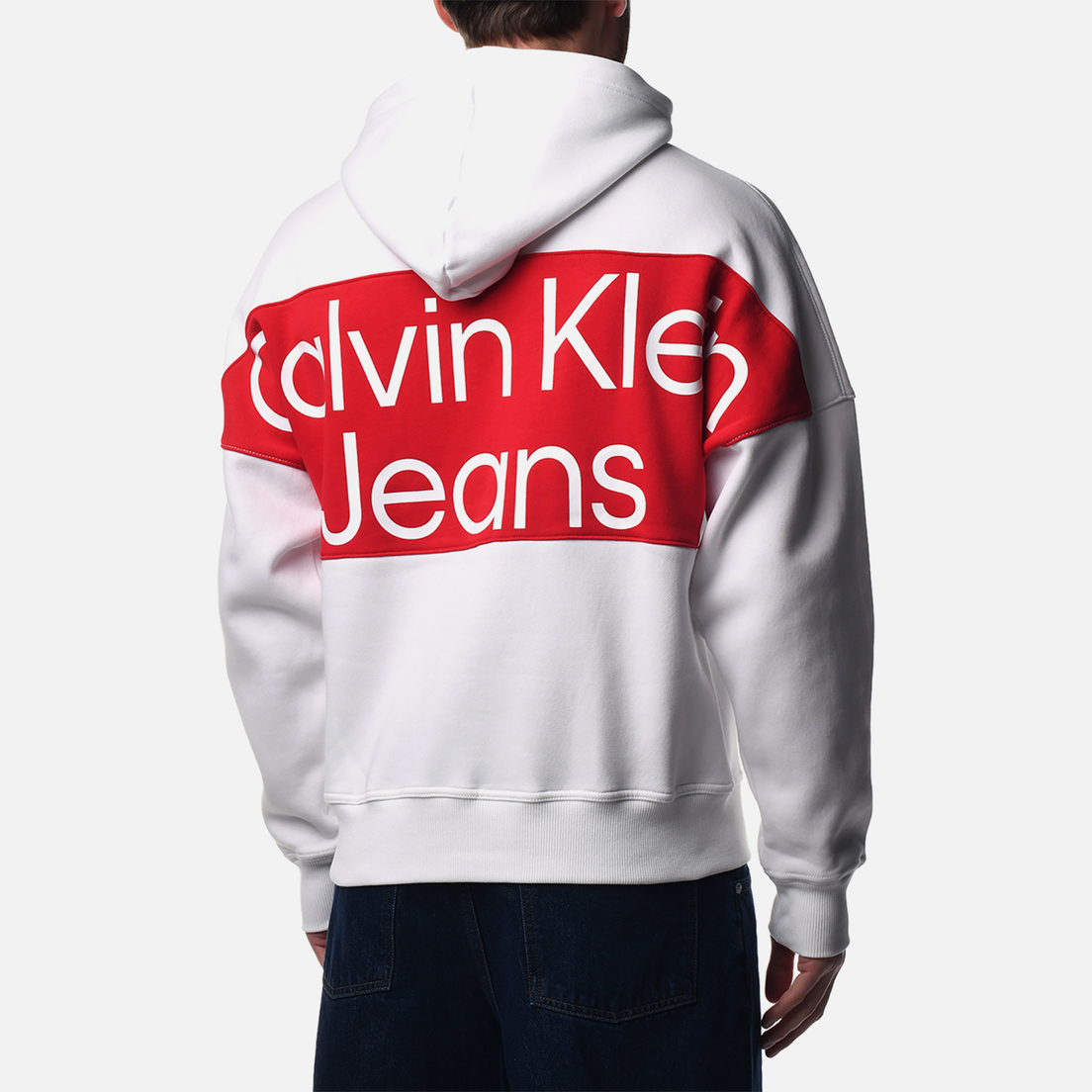 Calvin Klein Jeans Мужская толстовка Bold Logo Colorblock Hoodie