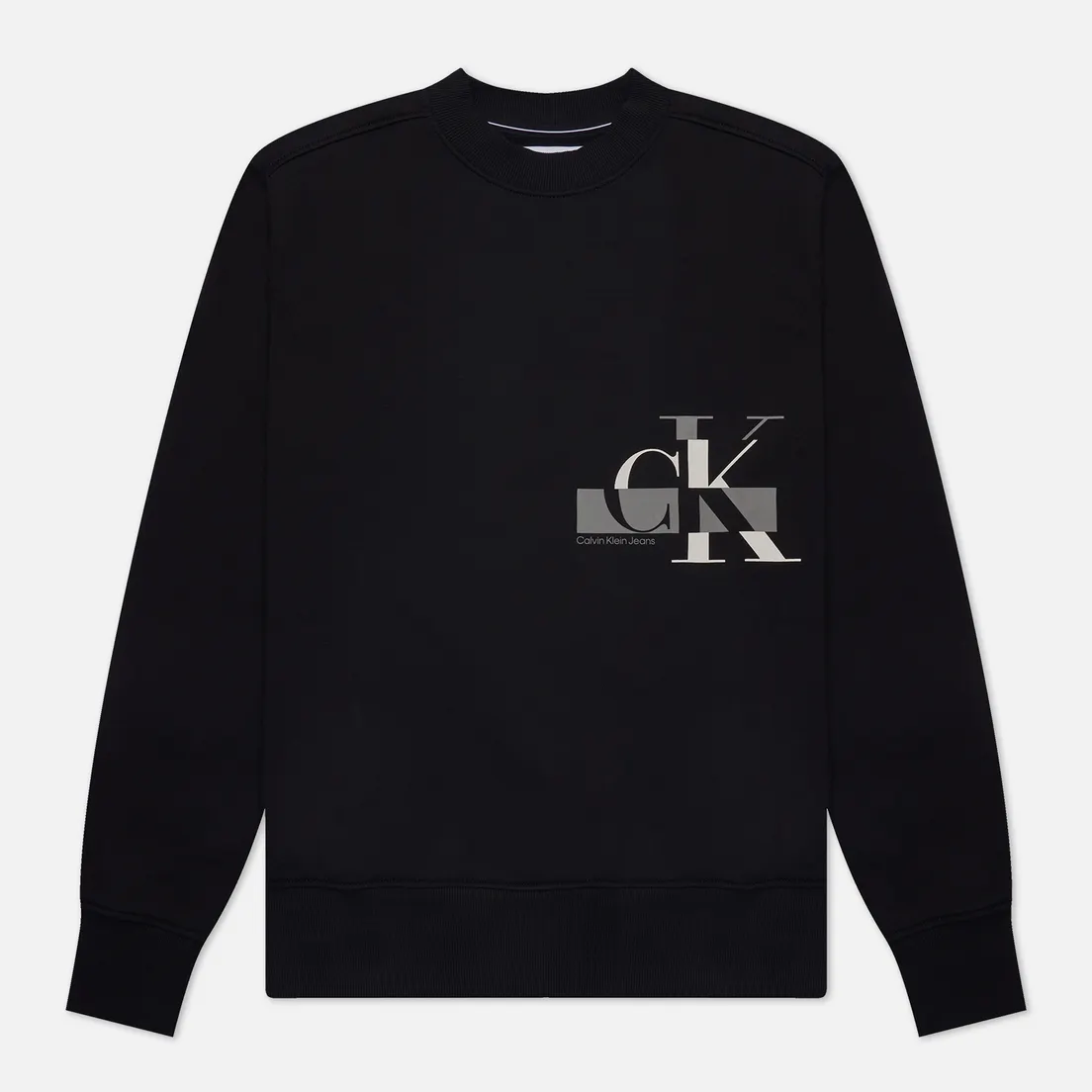 Calvin Klein Jeans Мужская толстовка Glitched CK Logo Crew Neck