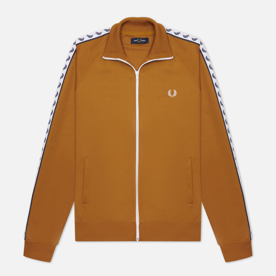 Мужская олимпийка Fred Perry Laurel Wreath Tape Track Dark Caramel