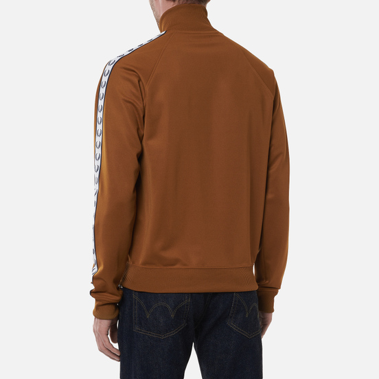 Мужская олимпийка Fred Perry Laurel Wreath Tape Track Dark Caramel