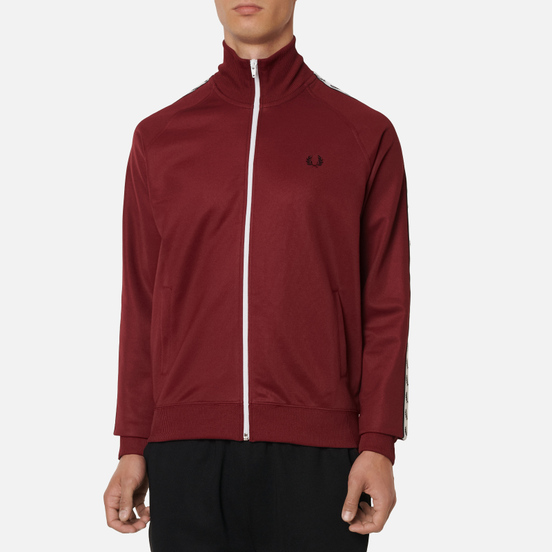 Мужская олимпийка Fred Perry Laurel Wreath Tape Track Tawny Port