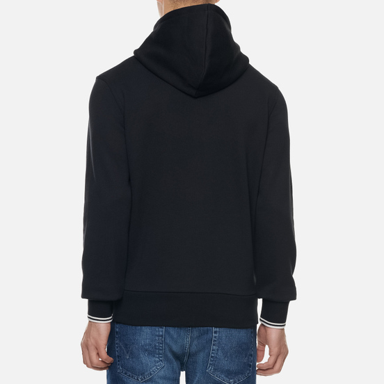 Мужская толстовка Fred Perry Zip Through Hoodie Black/White