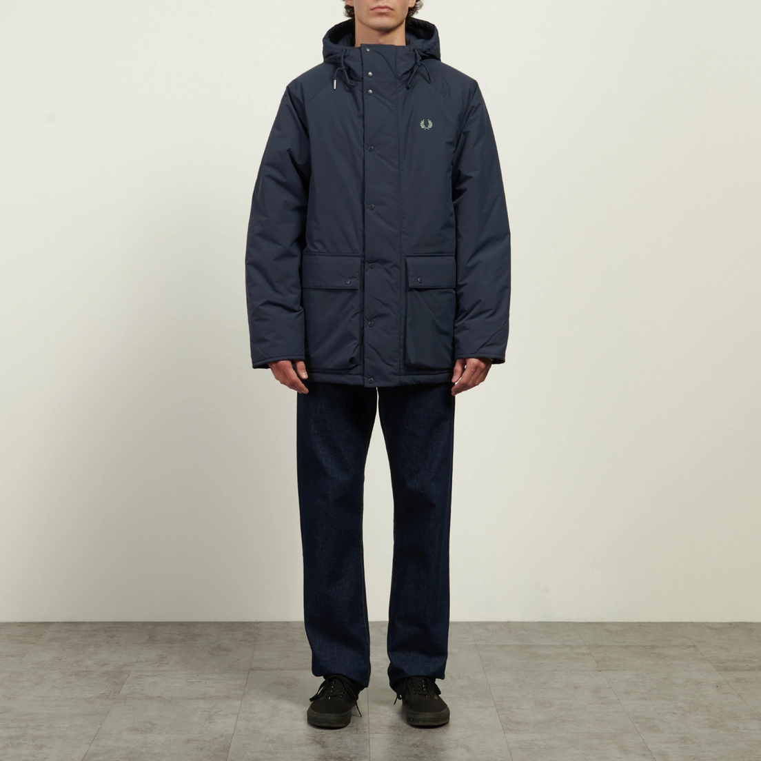 Fred Perry Мужская куртка парка Padded Zip Through