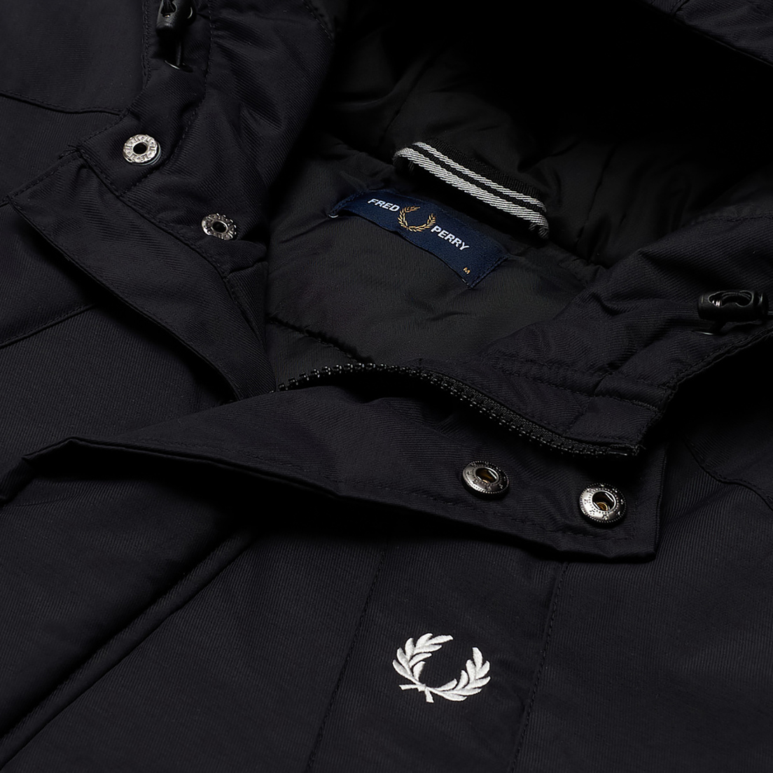 fred perry padded zip through jacket