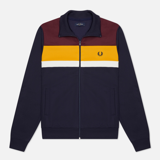 Мужская олимпийка Fred Perry Colourblock Track Carbon Blue
