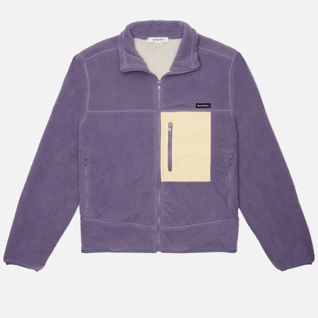 Женская флисовая куртка Sporty & Rich Zipped Sherpa, цвет фиолетовый, размер L
