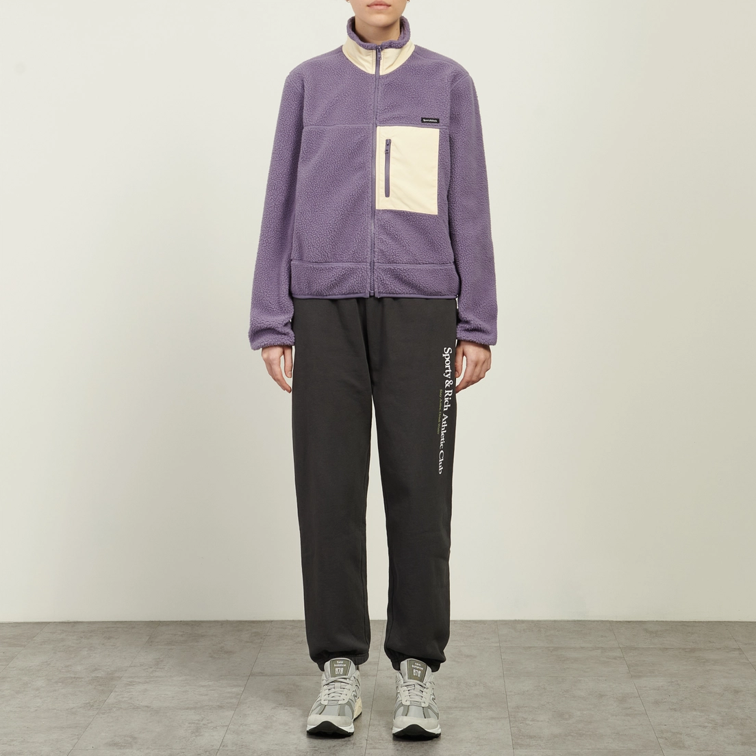 Sporty & Rich Женская флисовая куртка Zipped Sherpa