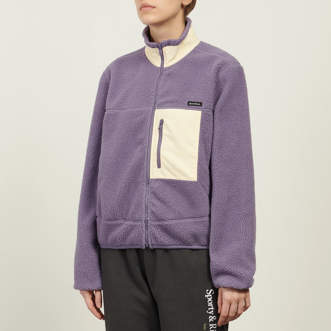 Sporty & Rich Женская флисовая куртка Zipped Sherpa