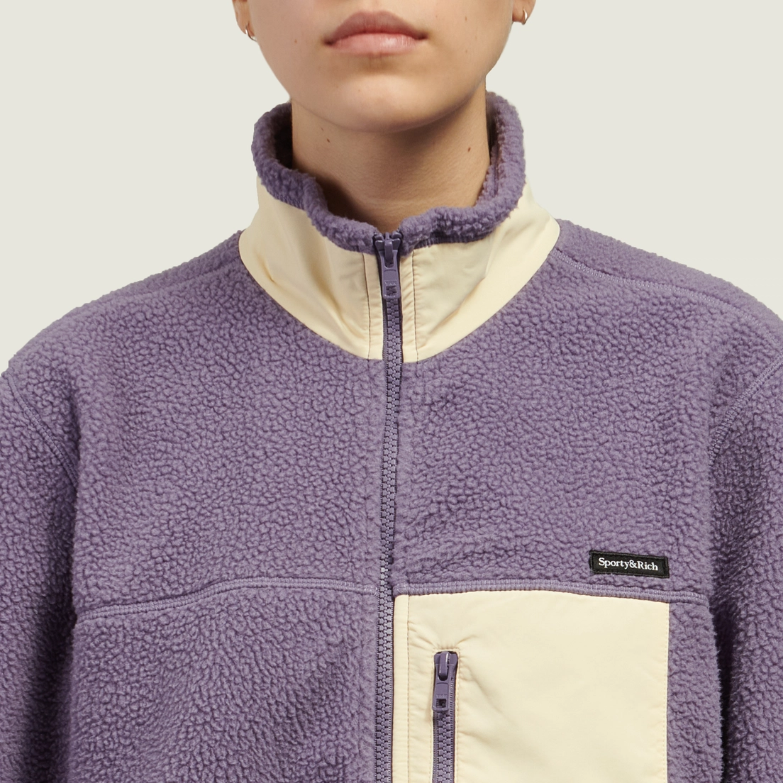 Sporty & Rich Женская флисовая куртка Zipped Sherpa