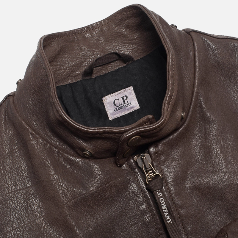 C.P. Company Мужская куртка Leather Goggle Jacket