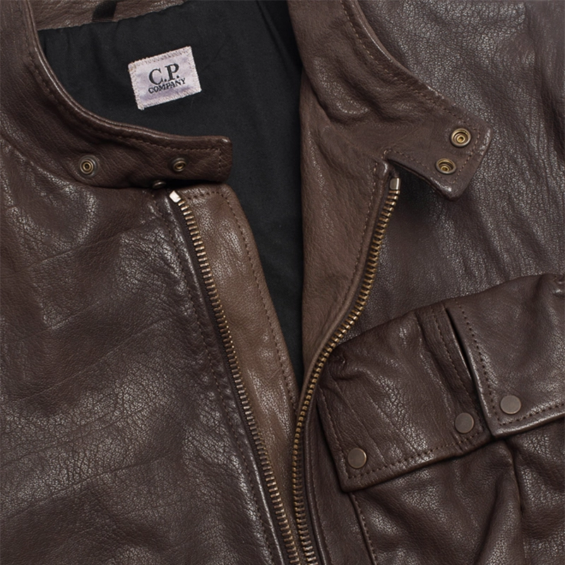 C.P. Company Мужская куртка Leather Goggle Jacket