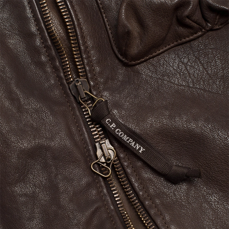 C.P. Company Мужская куртка Leather Goggle Jacket