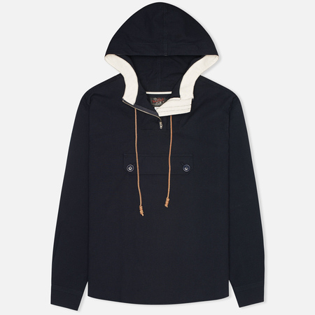 Мужская куртка анорак Woolrich Woolen Mills Anorak Seersucker Navy