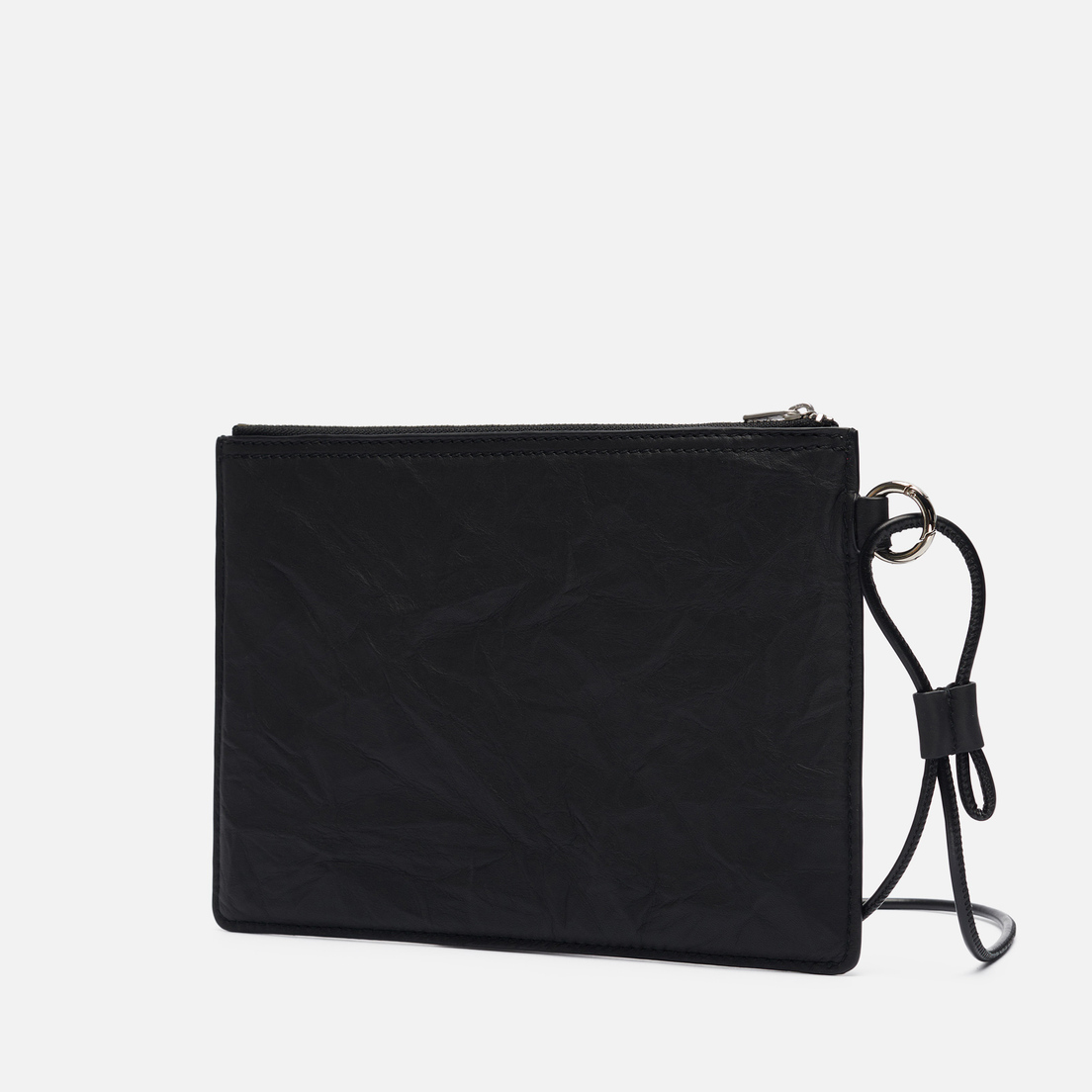 Y-3 Сумка Crinkled Leather Pouch