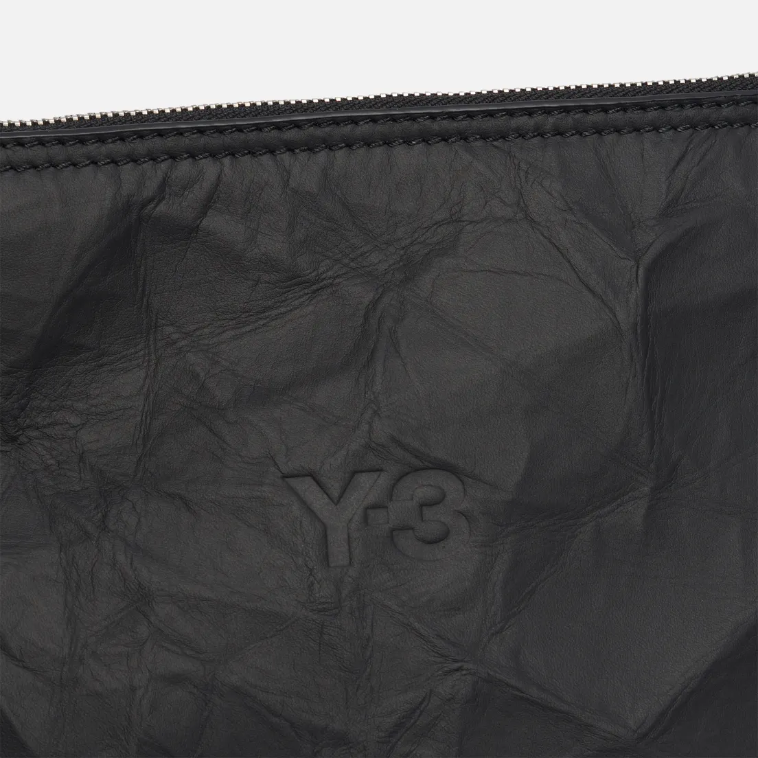Y-3 Сумка Crinkled Leather Pouch