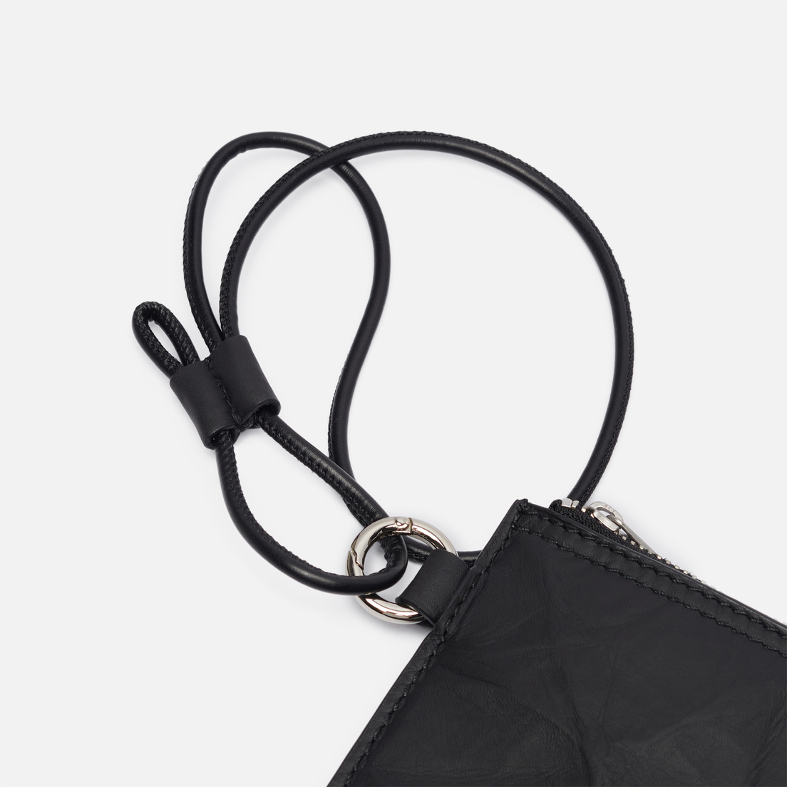 Y-3 Сумка Crinkled Leather Pouch