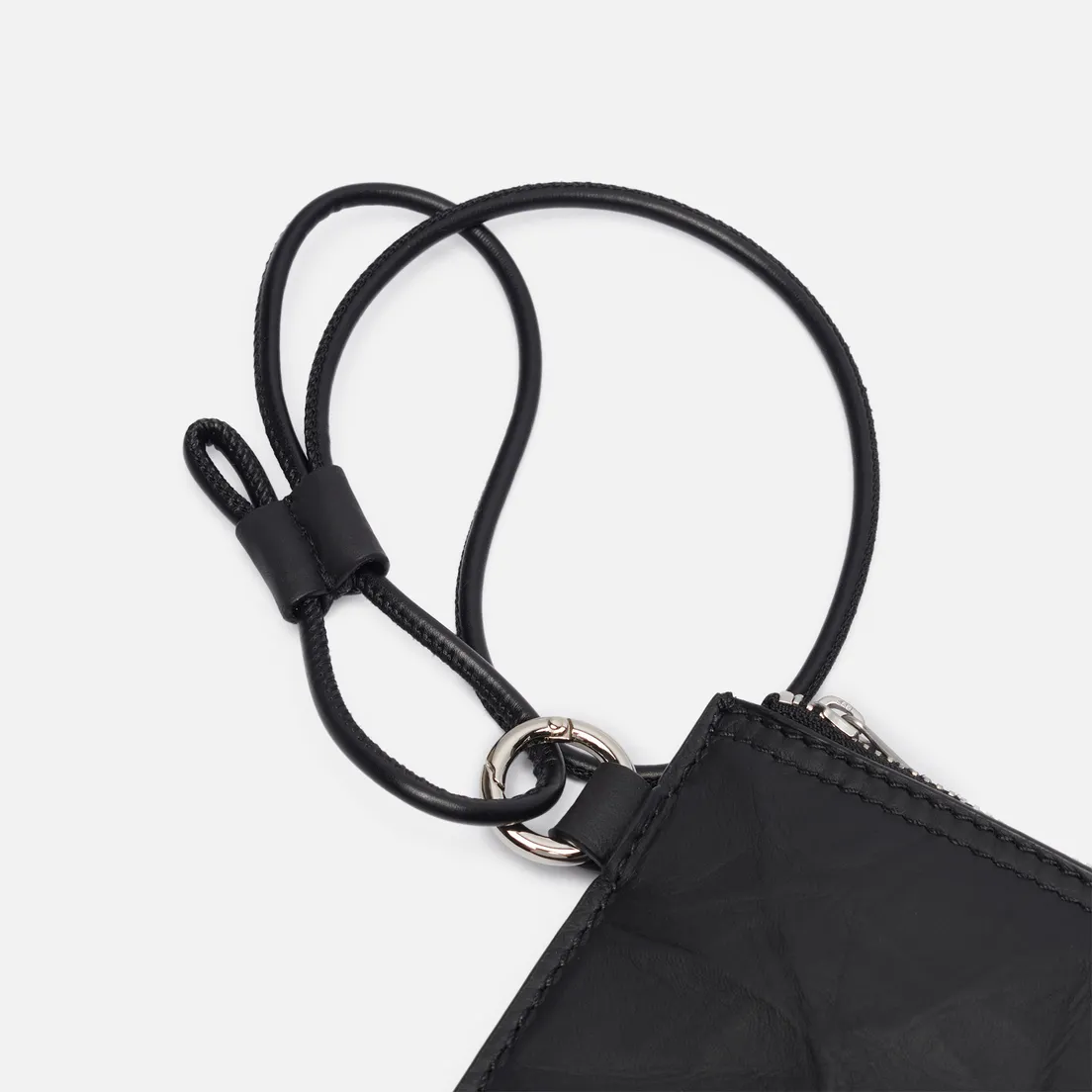 Y-3 Сумка Crinkled Leather Pouch