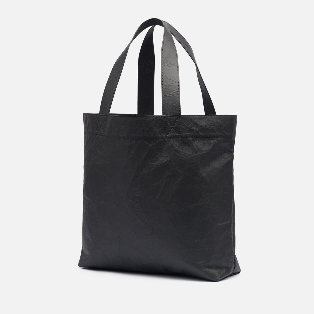 Y-3 Сумка Crinkled Leather Tote