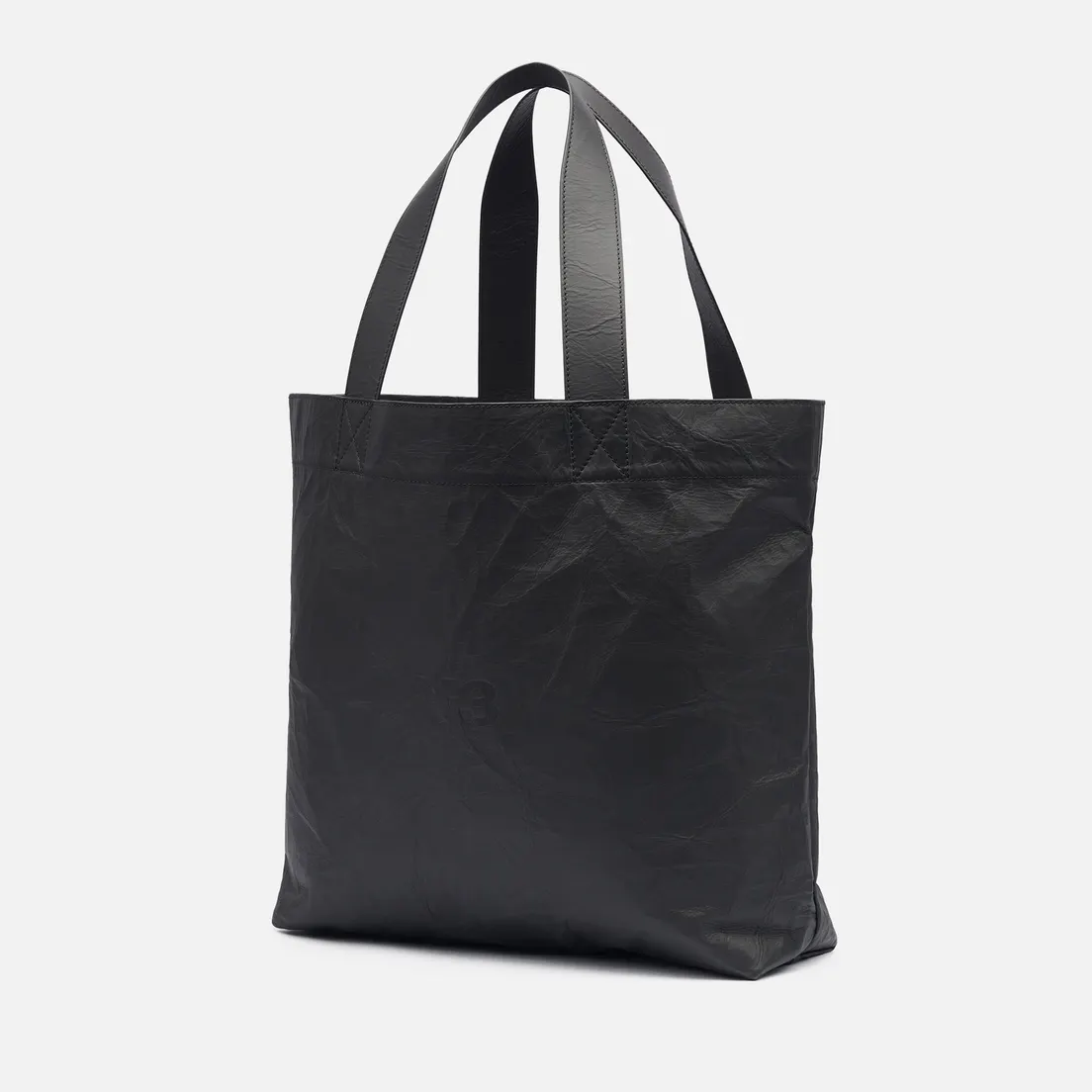 Y-3 Сумка Crinkled Leather Tote