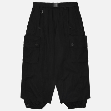 Мужские брюки Y-3 Washed Twill Cargo Cuff, цвет чёрный, размер XXL