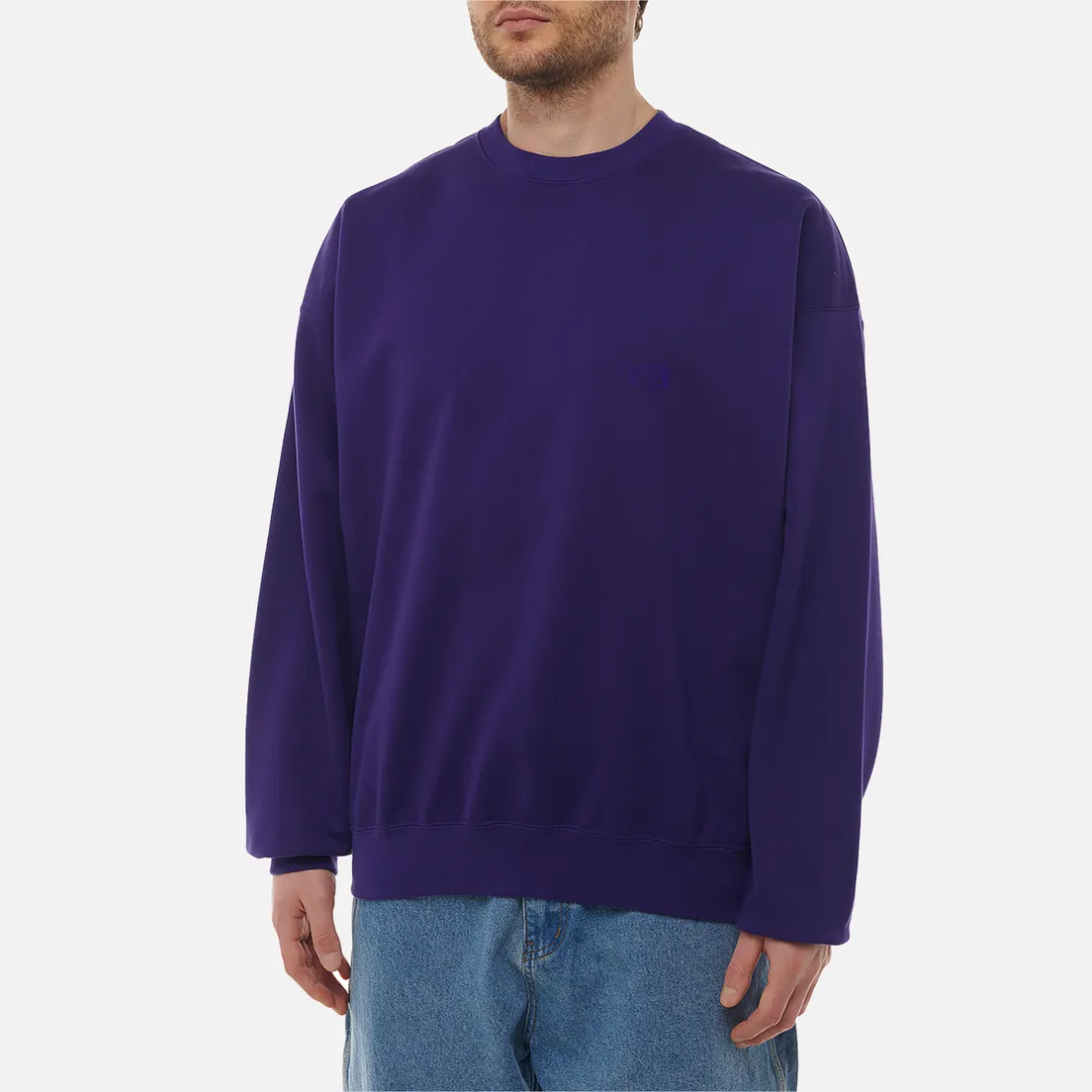 Y-3 Мужская толстовка Brushed Terry Crew