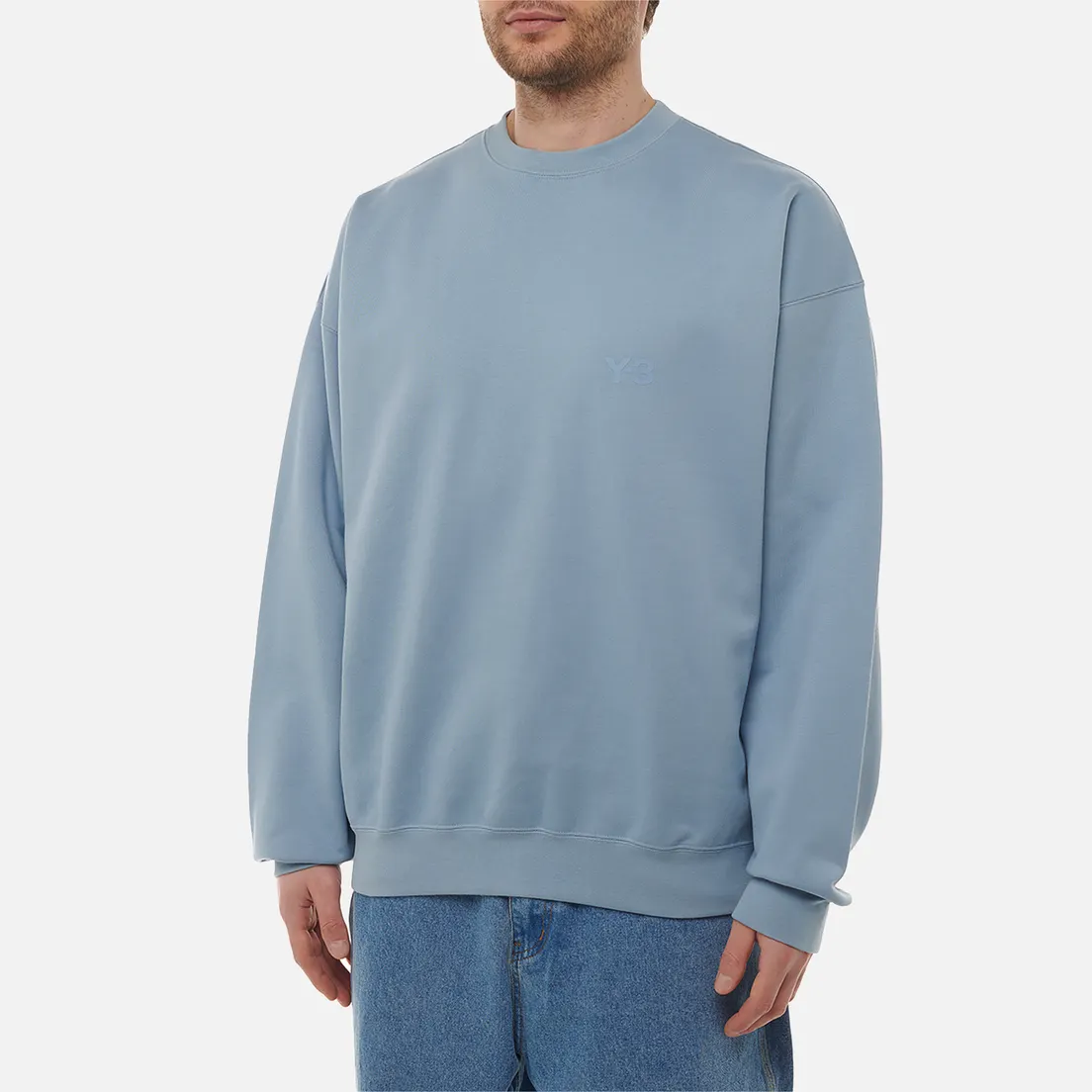 Y-3 Мужская толстовка Brushed Terry Crew
