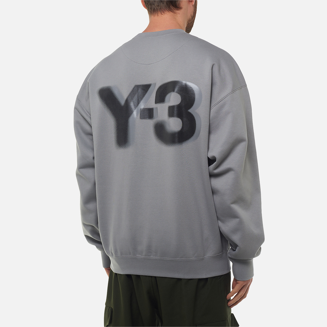 Y-3 Мужская толстовка Distorted Logo Crew