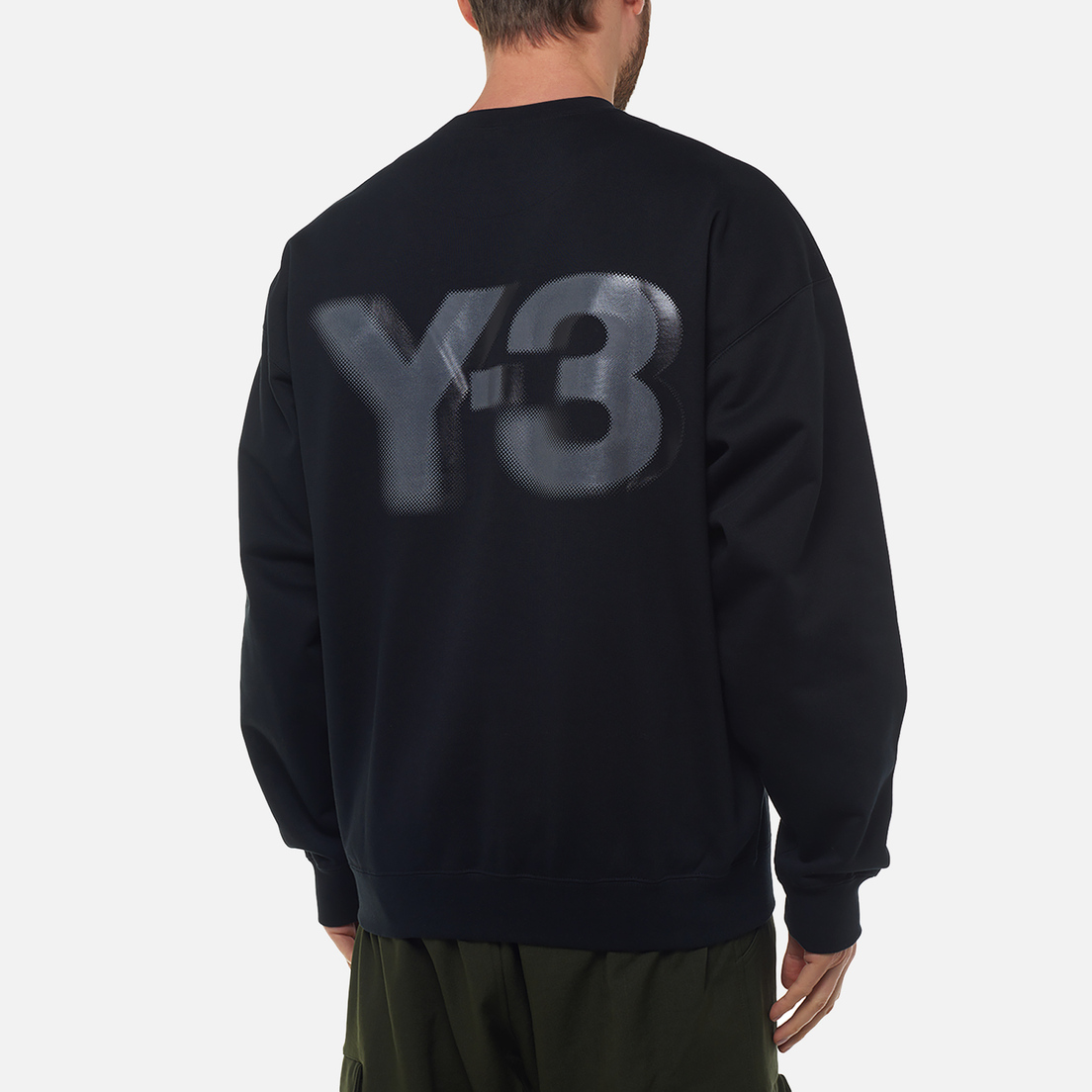 Y-3 Мужская толстовка Distorted Logo Crew