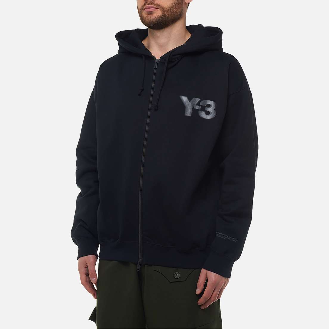 Y-3 Мужская толстовка Logo Zip Hoodie