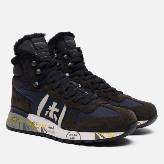 Мужские кроссовки Premiata Jeff 4274 Navy/Brown