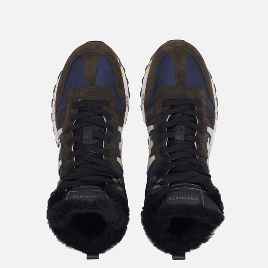 Мужские кроссовки Premiata Jeff 4274 Navy/Brown
