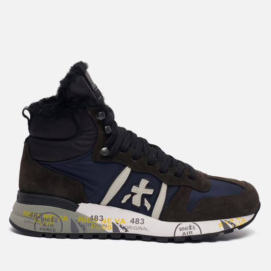 Мужские кроссовки Premiata Jeff 4274 Navy/Brown