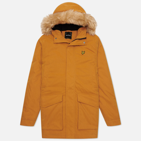 Мужская куртка парка Lyle & Scott Winter Weight Microfleece Lined, цвет жёлтый, размер XL