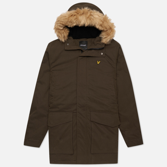 Мужская куртка парка Lyle & Scott Winter Weight Microfleece Lined Trek Green