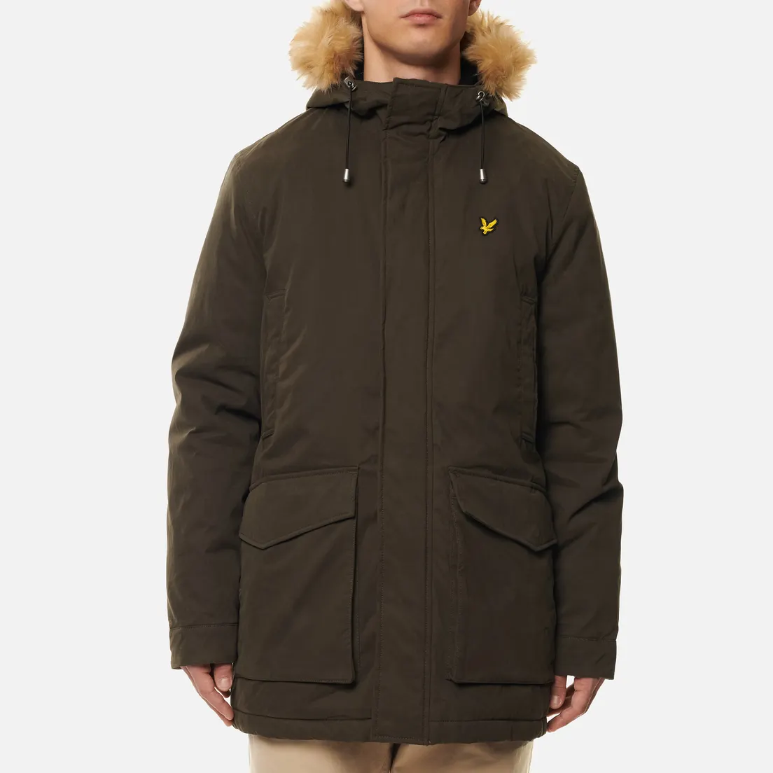 Lyle & Scott Мужская куртка парка Winter Weight Microfleece Lined